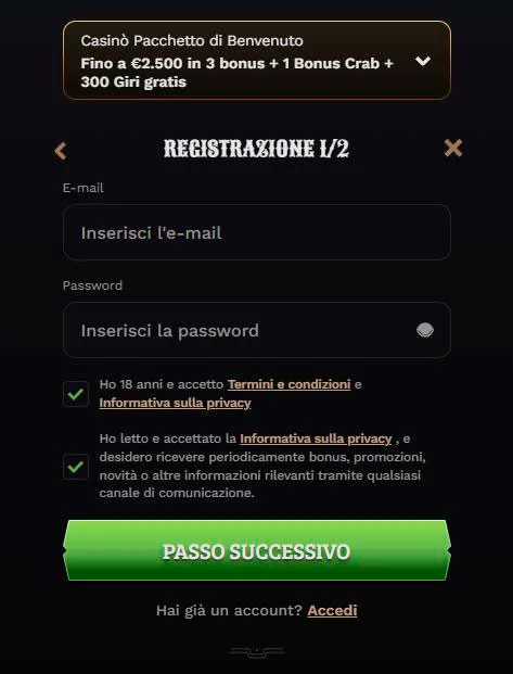 Registrati