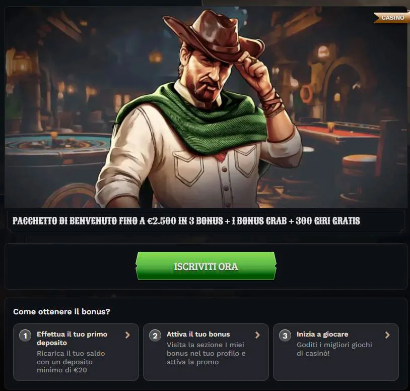 Pacchetto di Benvenuto del Casinò